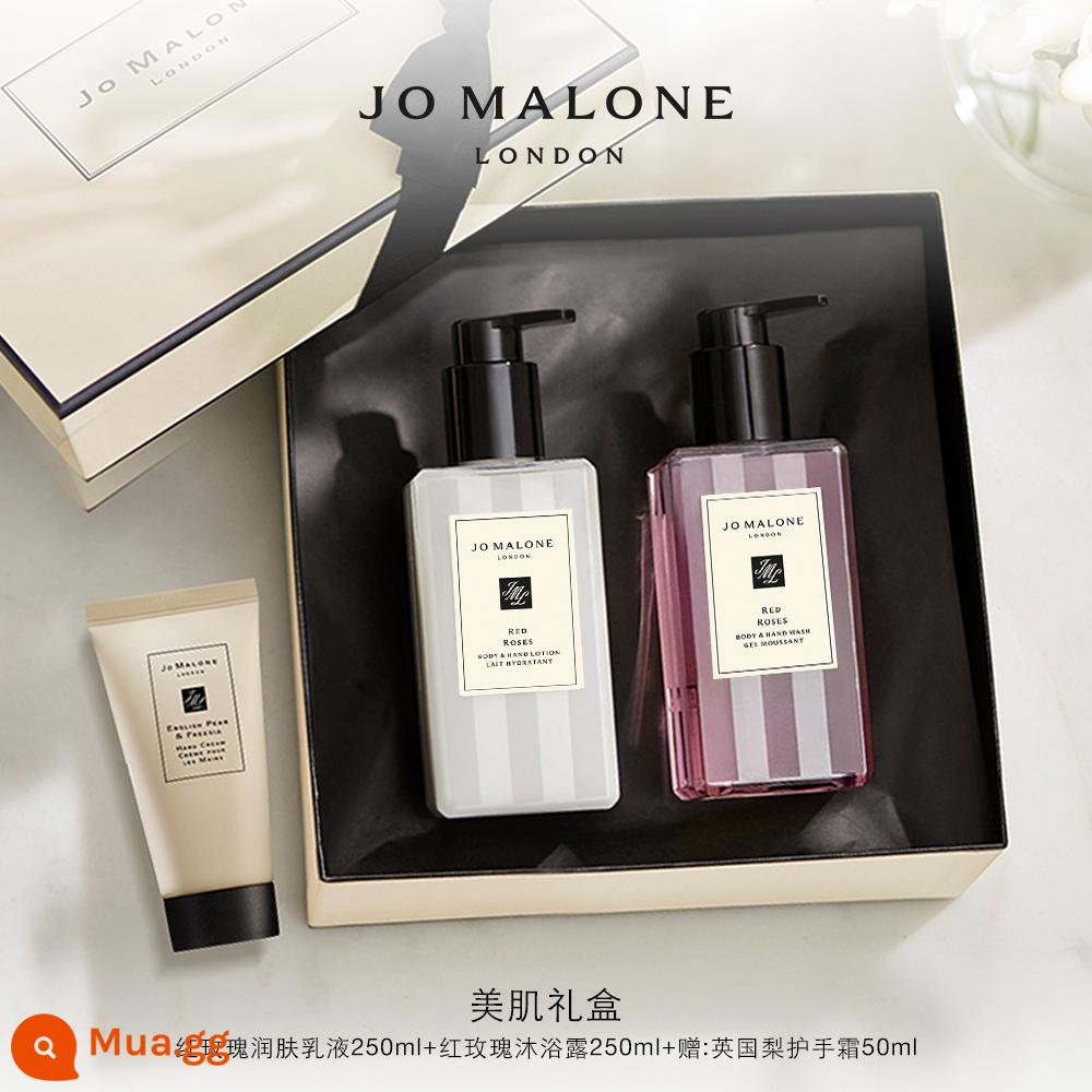 【Hộp quà năm mới】 Hộp quà làm đẹp da Jo Malone Limited Sữa tắm dưỡng ẩm Jo Malone London - Hộp Quà Hoa Hồng Đỏ x Quả Lê Anh