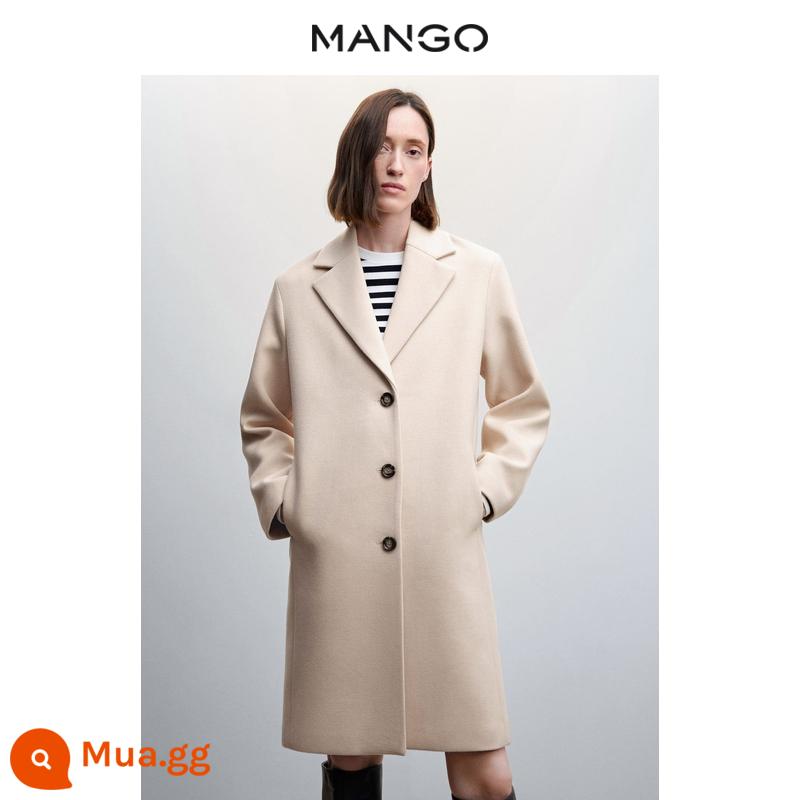 Áo khoác nữ MANGO mùa xuân hè 2023 thời trang mới cổ áo khoét đơn giản phối len phối nút - khỏa thân