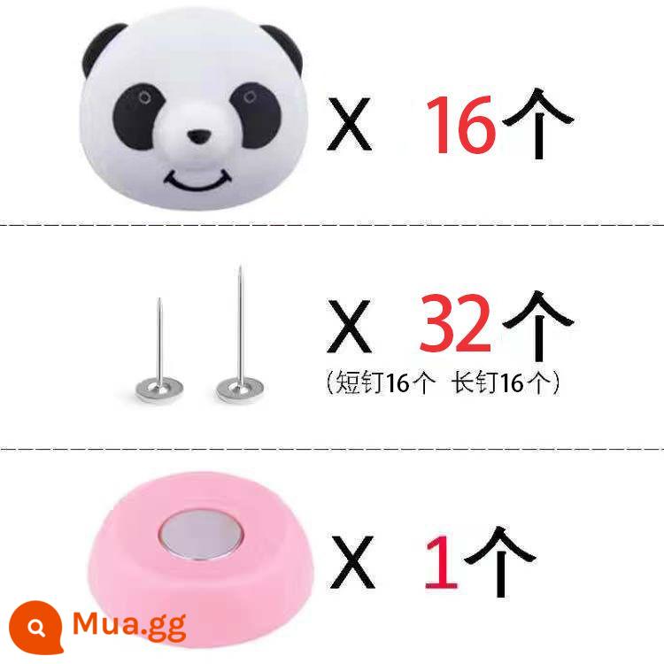 Mini nhỏ chăn khóa giá đỡ nhà hút từ tính mở khóa ga trải giường chống trơn trượt chạy bông chăn bìa kẹp thẻ hiện vật - Panda [16 gói] 16 móng dài và ngắn mỗi loại + hộp đựng và mở khóa