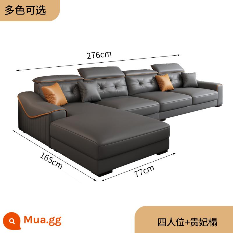 Công nghệ sofa vải Bắc Âu hiện đại tối giản phòng khách ánh sáng sang trọng căn hộ lớn nhỏ kết hợp ghế sofa cao su đơn giản - Ghế dài 2,76m dành cho bốn người + thê thiếp