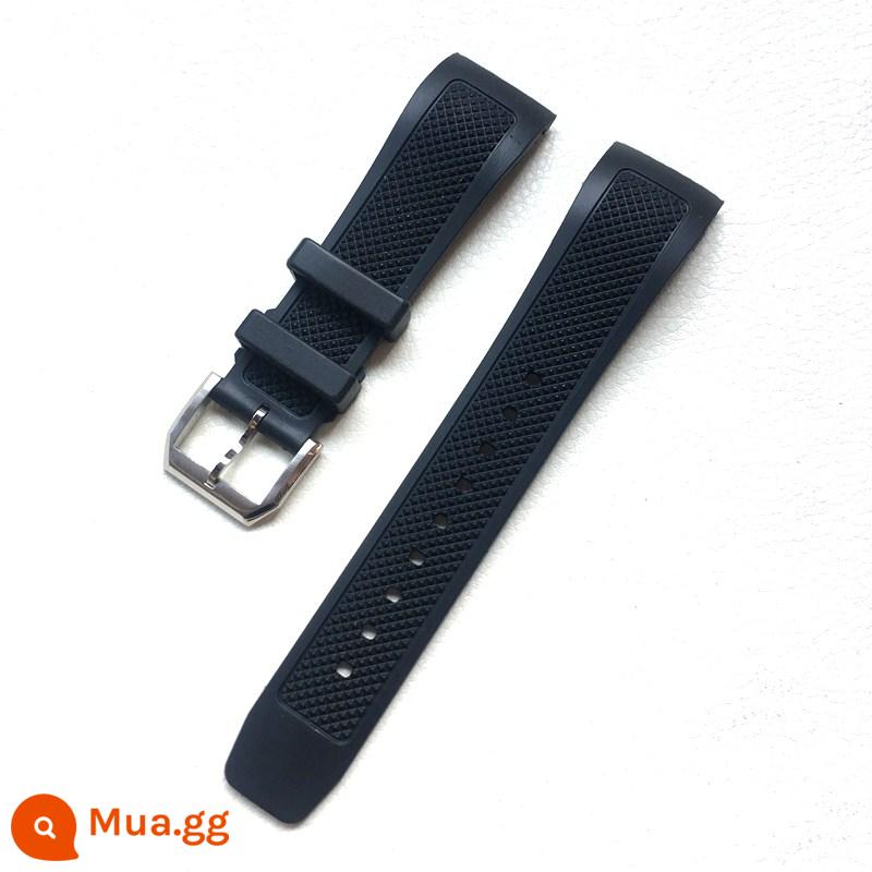 Dây đồng hồ vòng cung cao su silicon mềm 22MM phù hợp với IWC Bồ Đào Nha IW390211 IW390209 - Dây đồng hồ + khóa bạc