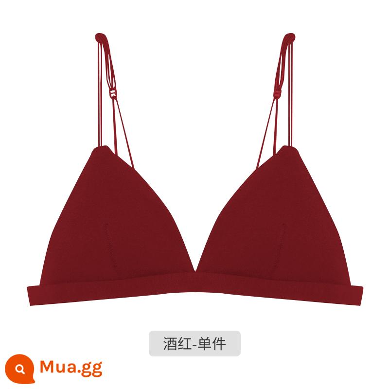 Tam giác Pháp Cuppless Beauty Back underwear Women Women Win -thin sex sexy Dậu lớn cho thấy ngực nhỏ không có cốc trống rỗng - màu đỏ