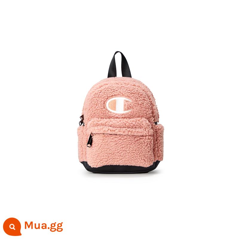 Trang web chính thức vô địch chính thức 22 Mùa thu và mùa đông mới Trumpet Pink thêu giả Lambsmium Backpack Nữ - Hồng