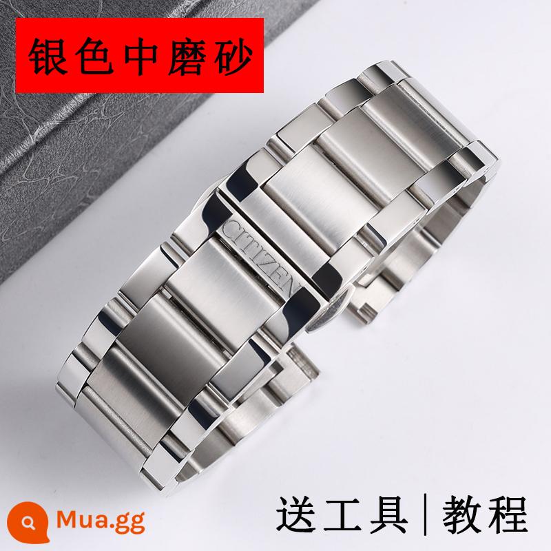 CITIZEN dây đeo động năng ánh sáng nam dây thép chính hãng CITIZEN Air Eagle 23BM8475/7405 Sao Cam 22 - Bạc vừa mờ