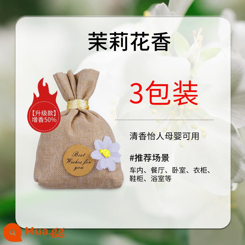 Osmanthus xe thơm gói nước hoa xe hơi cao cấp hương thơm nhẹ lâu dài mặt dây chuyền nước hoa xe hơi trang trí nội thất xe hơi - [Mẫu nâng cấp - thơm hơn 50%] Jasmine - 3 gói