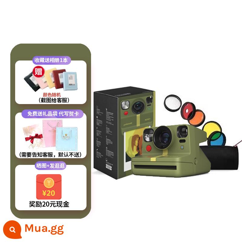 Ngân hàng quốc gia Polaroid Polaroid Now + chụp ảnh một lần máy ảnh Polaroid tự động với 5 bộ lọc miễn phí vận chuyển - Green now+ thế hệ thứ hai đăng ảnh và tặng quà