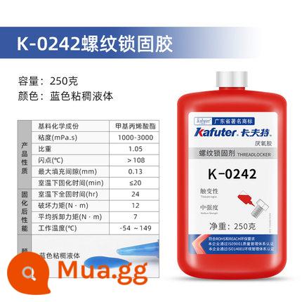 Keo dán sợi kraft chống lỏng khóa đại lý khóa con dấu bu lông cường độ trung bình và cao keo vít 277 keo đặc biệt cố định có thể tháo rời 243 242 271 272 keo vít kỵ khí - 250 gram (242) [cường độ trung bình]