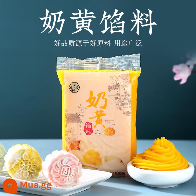 Pi Xiaojian xi-rô đảo ngược vàng không chứa sucrose nước kiềm ăn được Bánh trung thu Quảng Đông nguyên liệu làm bánh đặc biệt - nhân sữa trứng