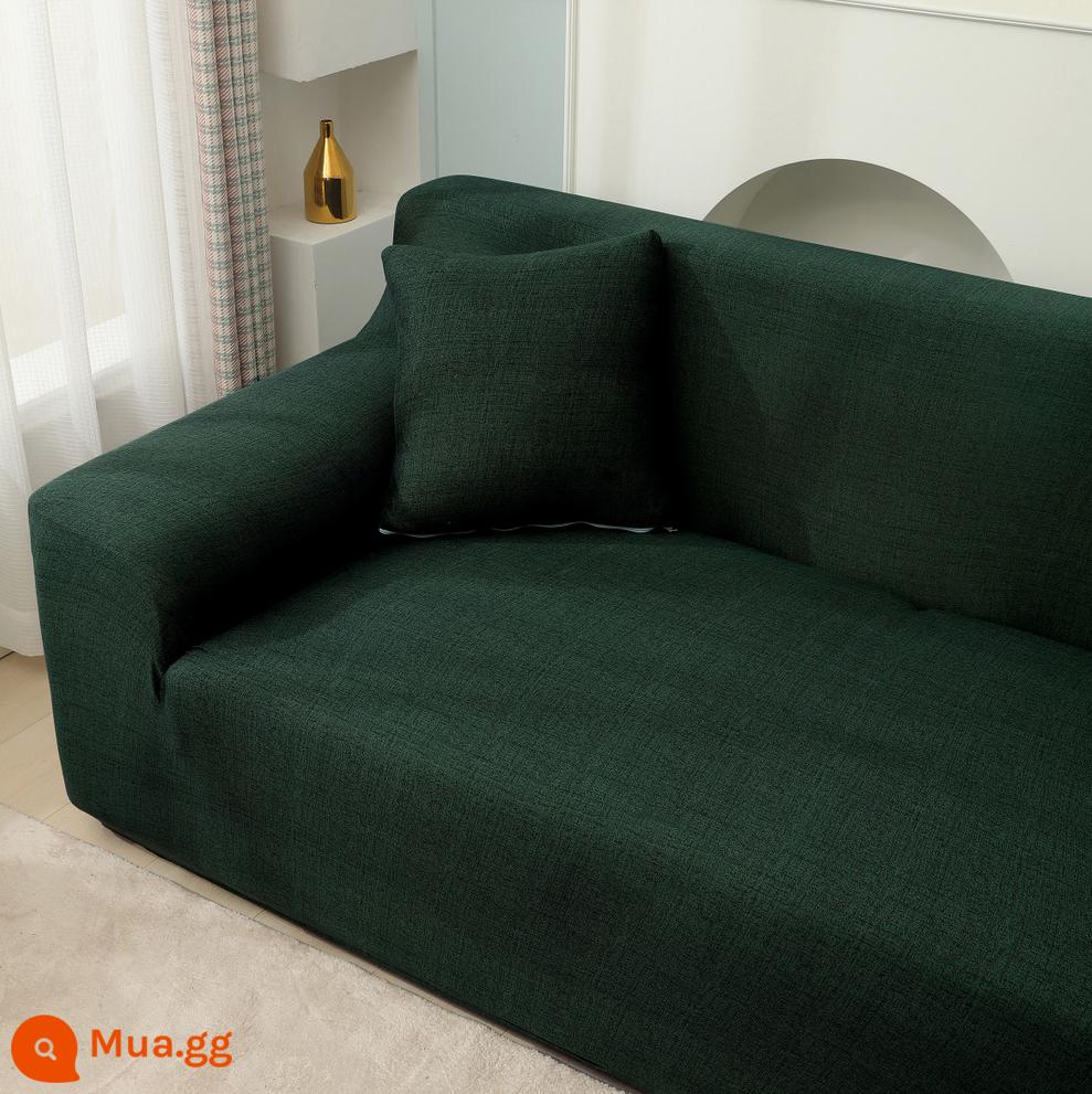 Co Giãn Đa Năng Ghế Sofa Bao Gồm Tất Cả Đa Năng Hiện Đại Tích Hợp 3 Người Khăn Bốn Mùa Bọc Vải Đệm Sofa Da - Vải lanh FB xanh đậm