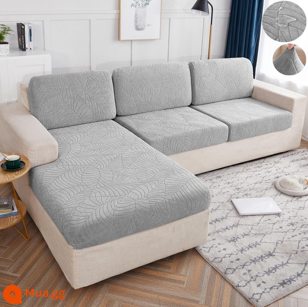 Nón Tắm Phong Cách Co Giãn Ghế Sofa Co Giãn Ghế Sofa Tất Cả Đa Năng 2022 Xanh Tựa Lưng Gối Tựa Đầu Đệm Xốp - Mũ dày lá lớn màu xám nhạt không thấm nước