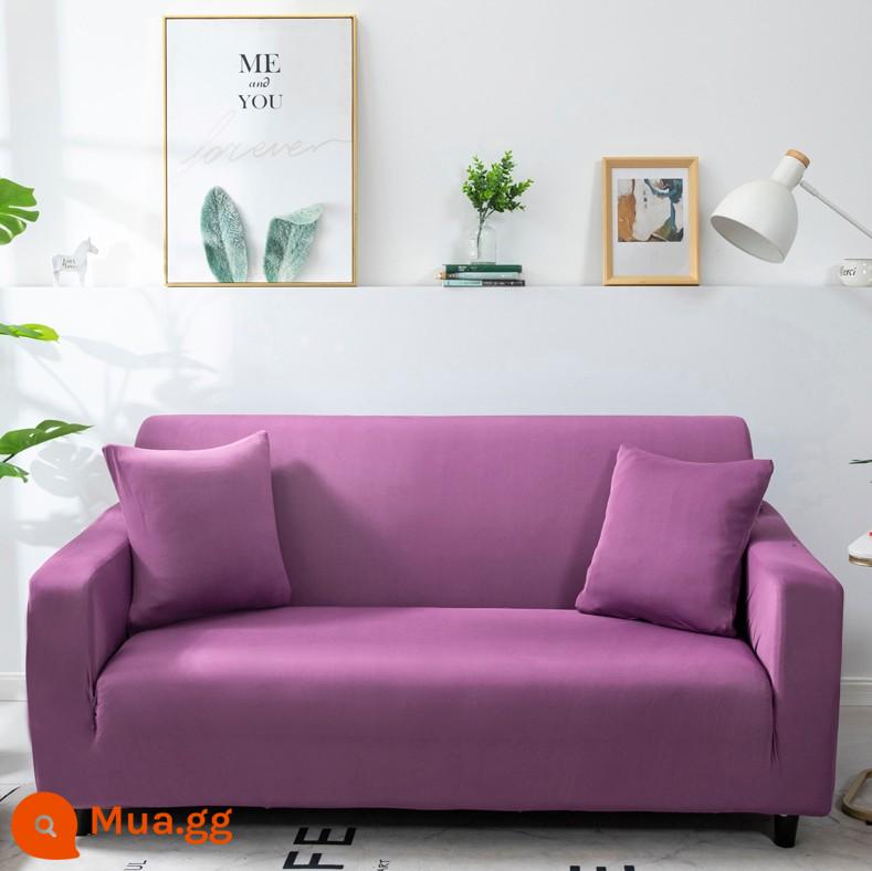 Co Giãn Đa Năng Ghế Sofa Bao Gồm Tất Cả Đa Năng Hiện Đại Tích Hợp 3 Người Khăn Bốn Mùa Bọc Vải Đệm Sofa Da - kẹo màu tím