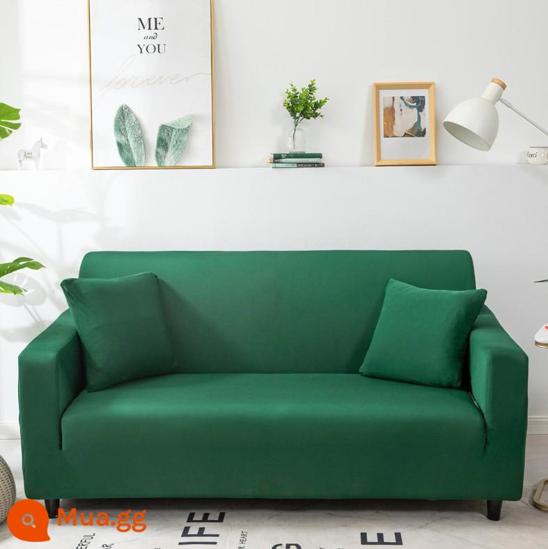 Co Giãn Đa Năng Ghế Sofa Bao Gồm Tất Cả Đa Năng Hiện Đại Tích Hợp 3 Người Khăn Bốn Mùa Bọc Vải Đệm Sofa Da - Màu xanh lá cây đậm