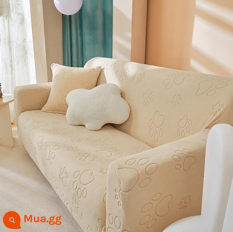 2022 dày đàn hồi bọc ghế sofa bao gồm tất cả đa năng miếng lót khăn gấu tích hợp tay vịn cổ da một hai ba người - đen