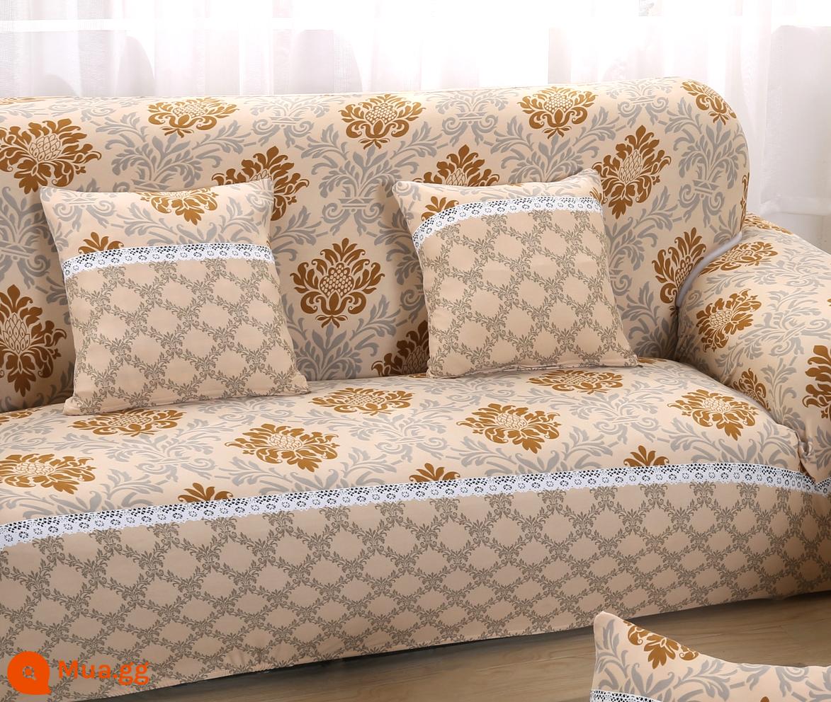 Ghế sofa đàn hồi bốn mùa bao gồm tất cả bao gồm phổ quát miếng lót khăn một kiểu cũ của Mỹ phong cách bohemian retro bọc vải - Peacock Blue Years (Màu ảnh