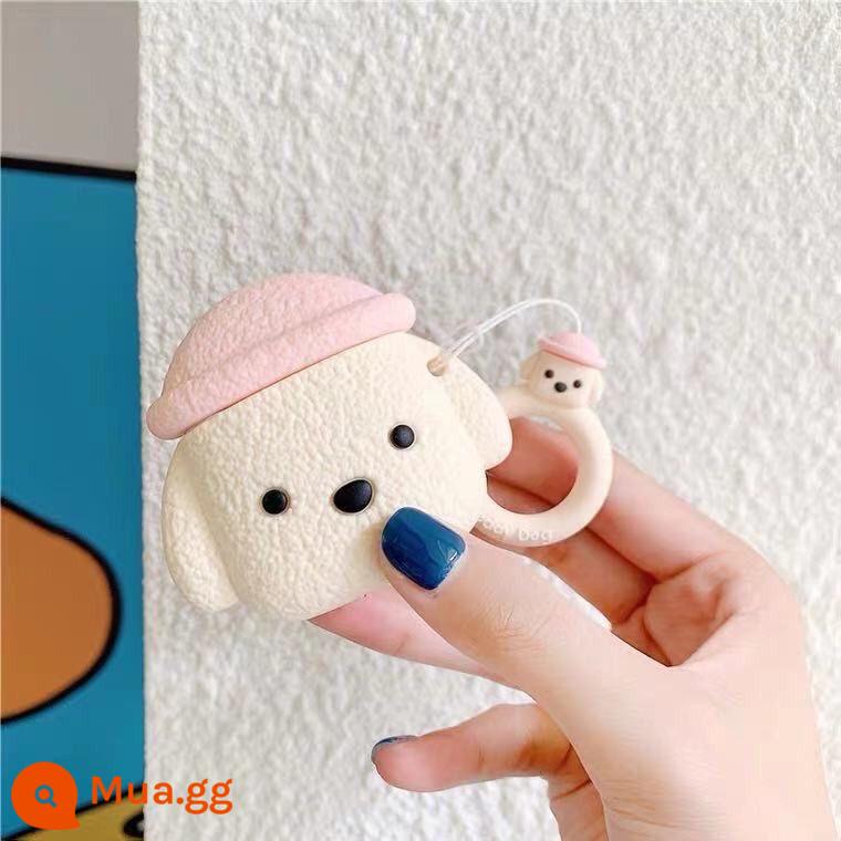 Tai nghe bluetooth không dây cặp đôi hoạt hình dễ thương bé gái mẫu mới cao cấp thích hợp cho Huawei vivo apple oppo - Pink Teddy [Tai nghe + Hộp tai nghe + Cáp sạc]