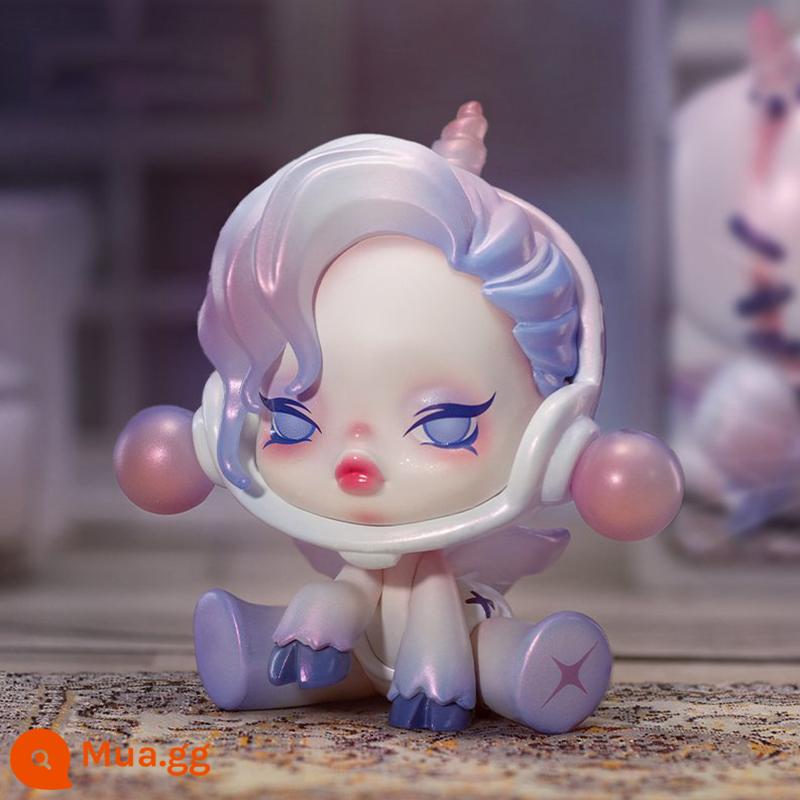 POPMART Bubble Mart SKULPANDA giấc mơ ăn động vật mù hộp sp7 thế hệ mô hình xu hướng món quà trang trí - Kỳ Lân Vô Lý (Dễ gãy, không có sai sót)