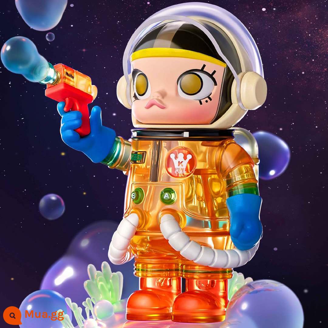 MEGA Treasure Series 100% SPACE MOLLY Anniversary Blind Box Xe mô hình POPMART Bubble Mart - Thạch Molly 100%