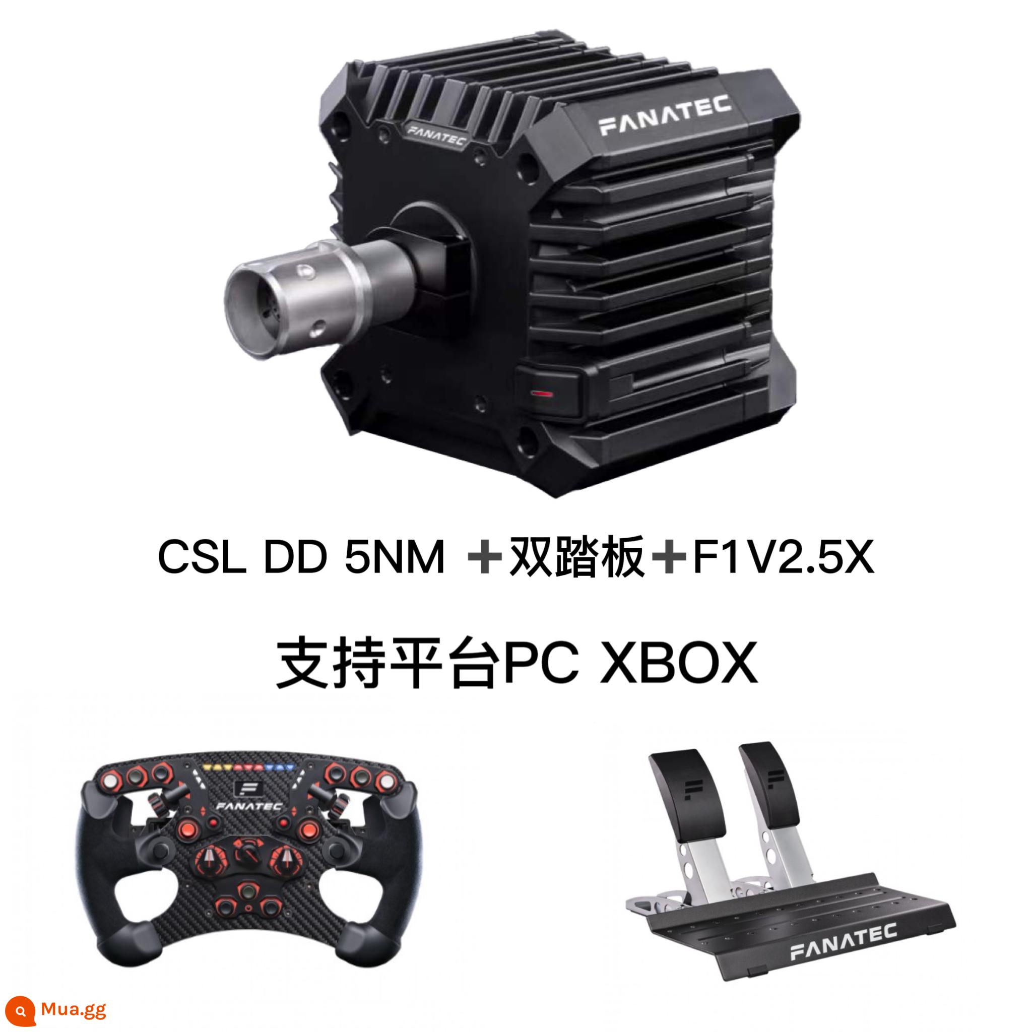 Fanatec Gran Turismo DD Pro Racing Simulator Drive Drive Steel DDPRO Khối đơn - CSLDD 5NM+bàn đạp kép+F1V2.5X