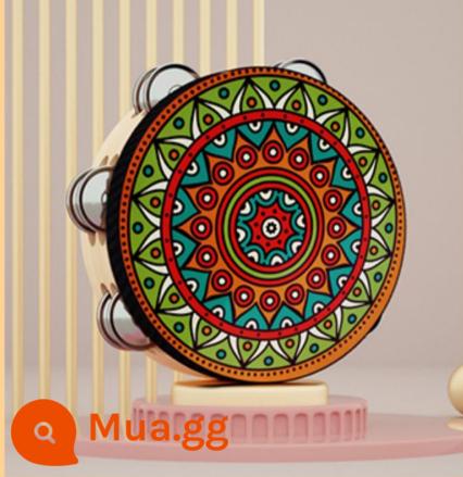 Đôn Hoàng tay tambourine Tân Cương Uyghur tambourine múa bay đạo cụ kiểm tra chứng nhận trường mẫu giáo nhỏ tambourine - Màu hoa: nụ 6 inch, nở 15cm