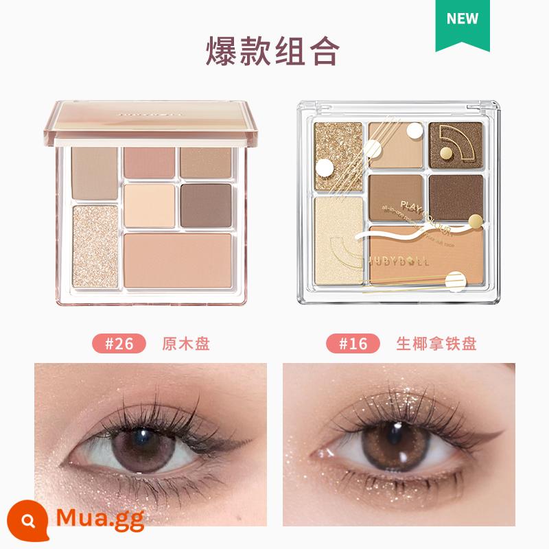 [Dành riêng cho phòng phát sóng trực tiếp] Bảng phấn mắt Judydoll Orange Tangram Playful Eyeshadow Palette 2-Pack Grey Pink Earth Color - #26+#16