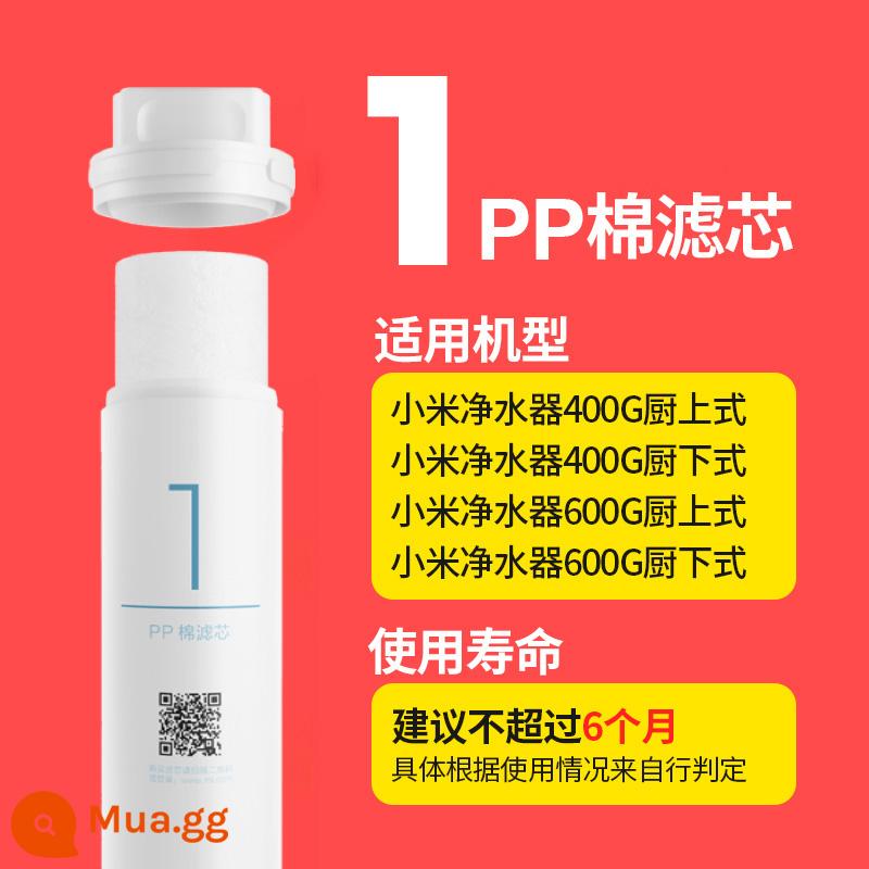 Máy lọc nước Millet lõi lọc bông PP trước sau than hoạt tính RO thẩm thấu ngược 400G1 Số 2 Số 3 Số 4 Số 600G - Lõi lọc bông PP (lõi lọc số 1) chính hãng Xiaomi