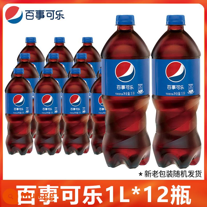 Pepsi-Cola Coke hương chanh không đường 1L*12 Chai lớn Nước giải khát FCL Nước giải khát có ga Nước giải khát năm mới Soda - [Ưu đãi đặc biệt] Pepsi có đường 1L*12 chai-