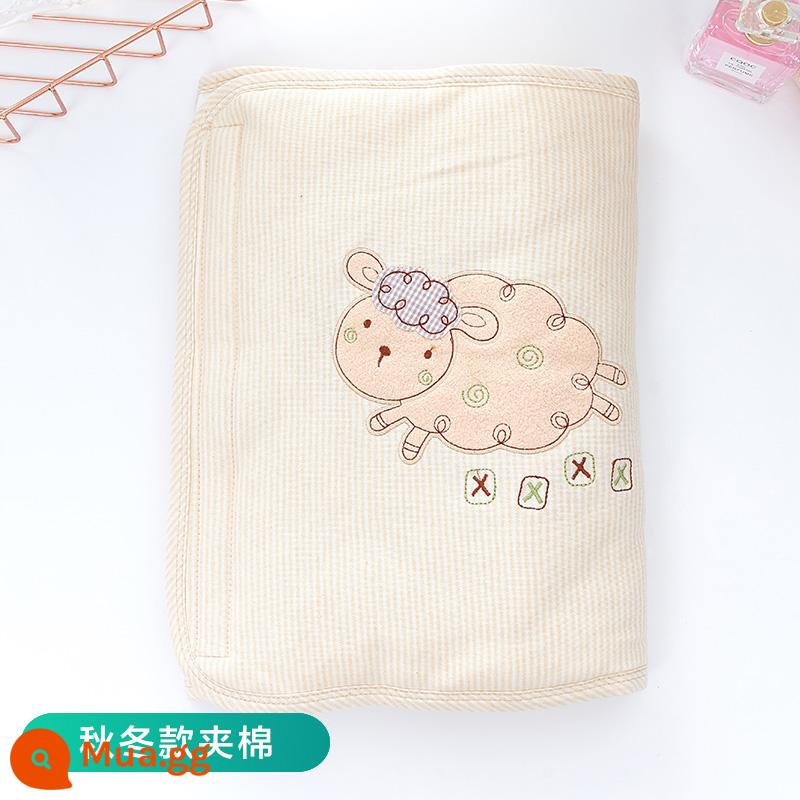 Bảo vệ bụng bé Bảo vệ bụng trẻ em Túi đeo rốn cotton nguyên chất mùa xuân và mùa hè chống lạnh và ấm vòng bụng chăn chống đá - Phong cách mùa thu đông cừu vui vẻ với bông dày ở giữa