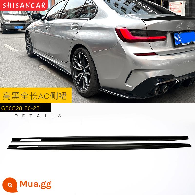 Thích hợp cho XE BMW 3 Series mới sửa đổi môi trước MP Model xẻng trước bốn ra đuôi họng môi sau 320 325li Bộ Yaoye - Váy bên AC màu đen bóng, chú ý trục trục dài.