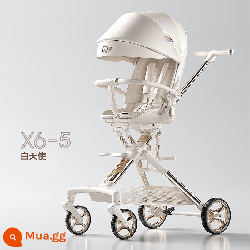 Playkids Proko Cho Bé Hiện Vật Cao Tầm Nhìn Xe Đẩy Cho Bé Ánh Sáng Có Thể Ngồi Và Nằm 2 Chiều Xe Đẩy X6-5 - Tmall ra mắt X6-5 White Angel [nâng cấp cấu hình 18]