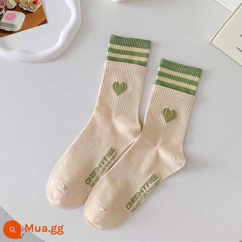 【2 cặp】Ống giữa cotton Shuangluo miệng người yêu dành cho nữ ~ đầu thu - [2 cặp]Mơ