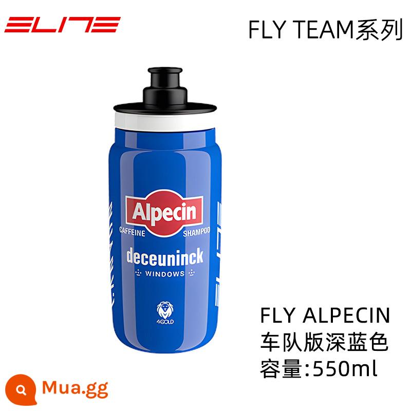 Ý ELITE Tour de France bình nước xe đạp đường xe đạp cốc nước thi đấu bình nước thể thao - FLY Alpecin Xanh Đậm 550ML