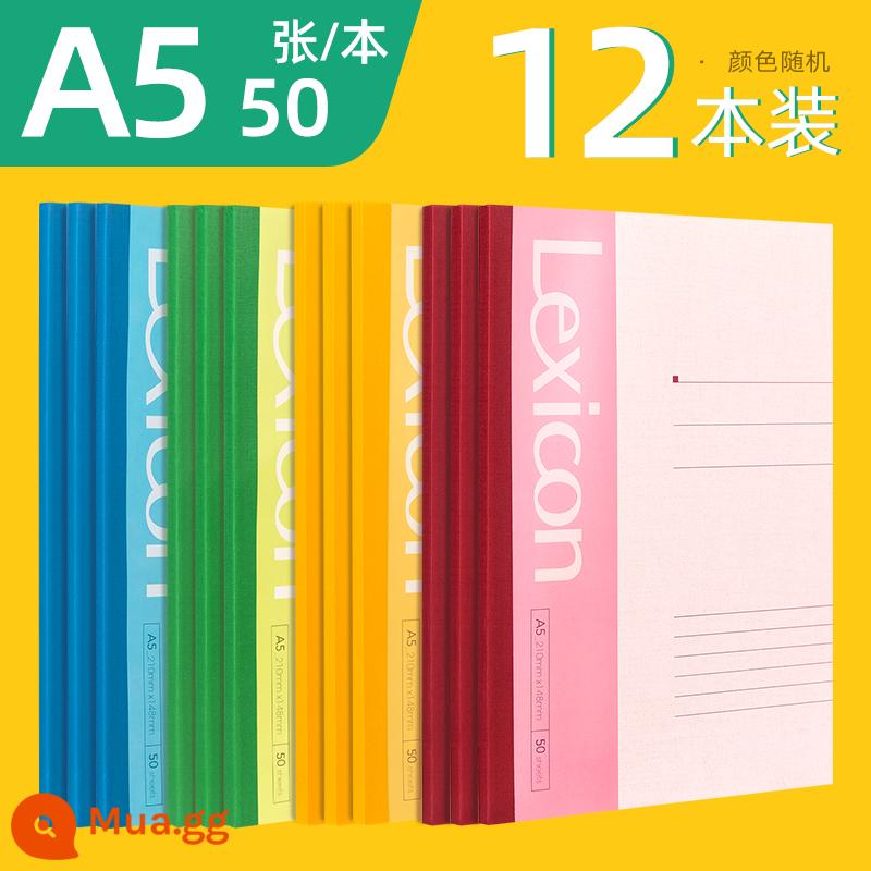 Máy tính xách tay A5 mạnh mẽ Máy tính xách tay A4 khổ lớn Máy tính xách tay dày B5 Văn phòng kinh doanh đơn giản Bán buôn Sinh viên đại học Bài tập về nhà Máy tính xách tay Văn phòng phẩm Nhật ký Công việc Đồ dùng văn phòng - A5-50 tờ/cuốn-12 cuốn-7652