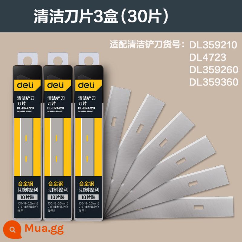 Dụng cụ mạnh mẽ, dao làm sạch xẻng, dụng cụ cạo kính hợp kim nhôm, xẻng mở rộng sàn, khử nhiễm da tường, loại bỏ đường may đẹp, loại bỏ keo - [30 lưỡi xẻng] (Thích ứng với mẫu đặc biệt siêu liên kết này, mẫu hợp kim nhôm)