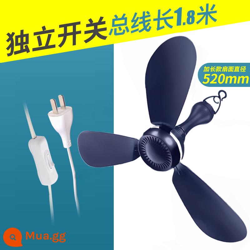 Airmate nhỏ quạt trần giường hộ gia đình lưới chống muỗi làn gió nhỏ quạt điện ký túc xá sinh viên gió mạnh im lặng mini - [3 cánh quạt - lớn màu xanh navy] Công suất gió nhỏ hơn nhiều so với 6 cánh - không khuyến khích