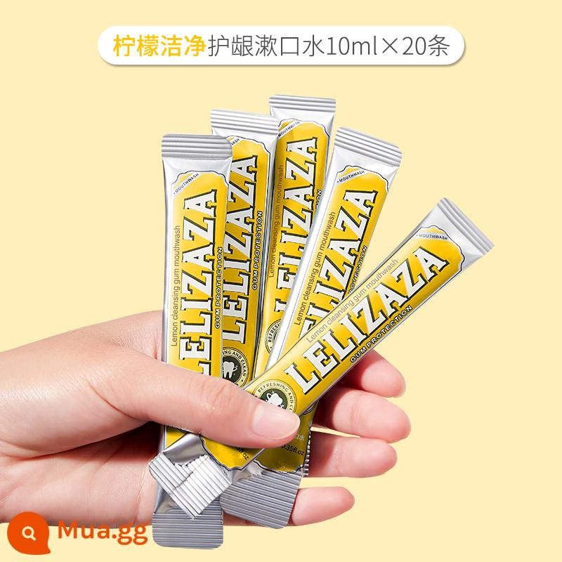 Nước súc miệng hương bạc hà trà xanh Iced Eli gói dành cho gia đình - chanh làm sạch 20 miếng