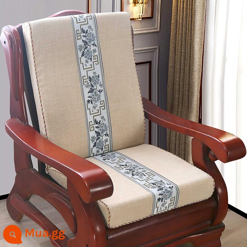 Kiểu cũ -kiểu ghế sofa bằng gỗ đặc biệt Ghế Ghế Ghế Ghế Ghế Ghế mùa thu Back Back Ghế Back Back Back Back Sponge - Hoa nhỏ màu be nhạt