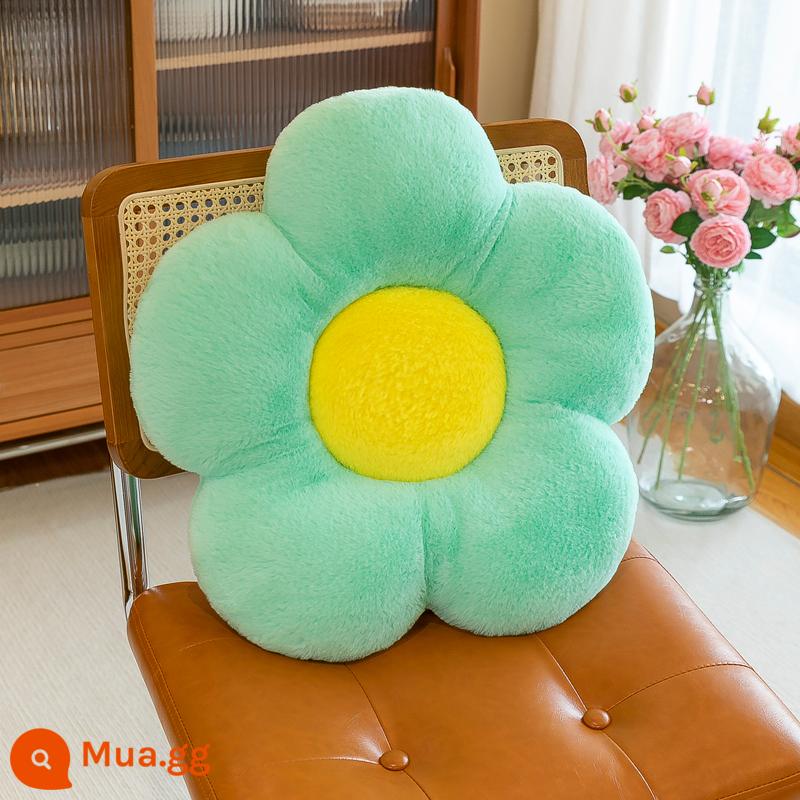 Dễ thương Hướng dương ôm gối sofa Phòng khách Trồng hoa bên trong miếng đệm đầu và cửa sổ Bay Gối Pháp - Màu xanh trong suốt chứa đầy bông PP chất lượng cao