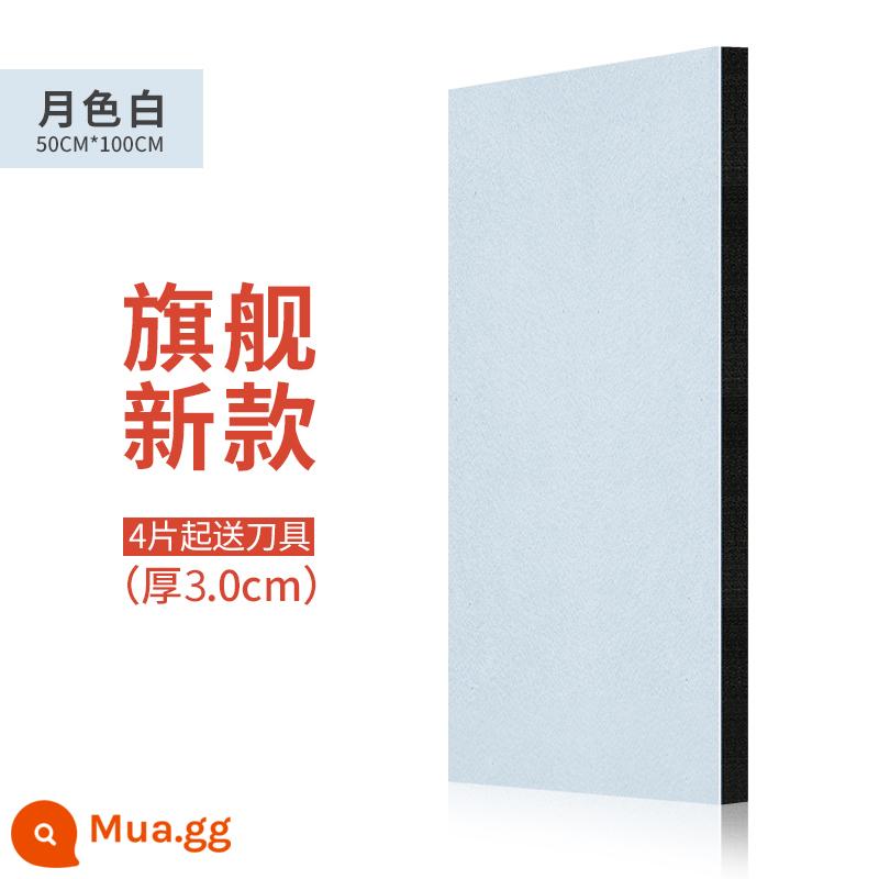 Bông cách âm dán tường Bông cách âm siêu tiêu âm dán cửa bảng cách âm phòng ngủ gia đình Bông cách âm hiện vật - trăng trắng dày 3cm