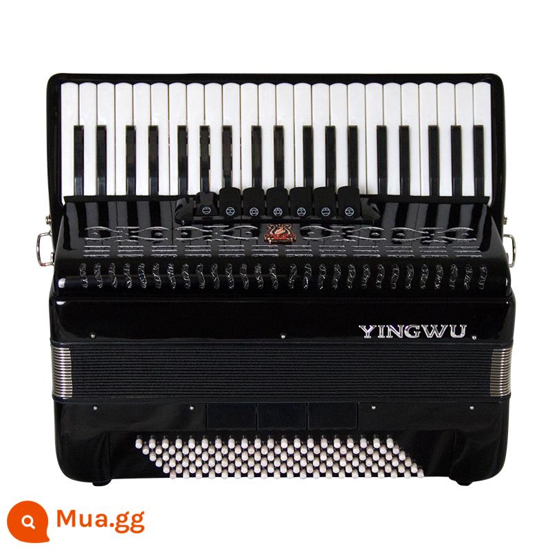 Vẹt Accordion 8/32/48/60/96/120 Bass Ba hoặc Bốn Hàng Lò Xo Phím Accordion dành cho Người Mới Bắt Đầu Chơi - 120 bass 3 hàng đen YW-827