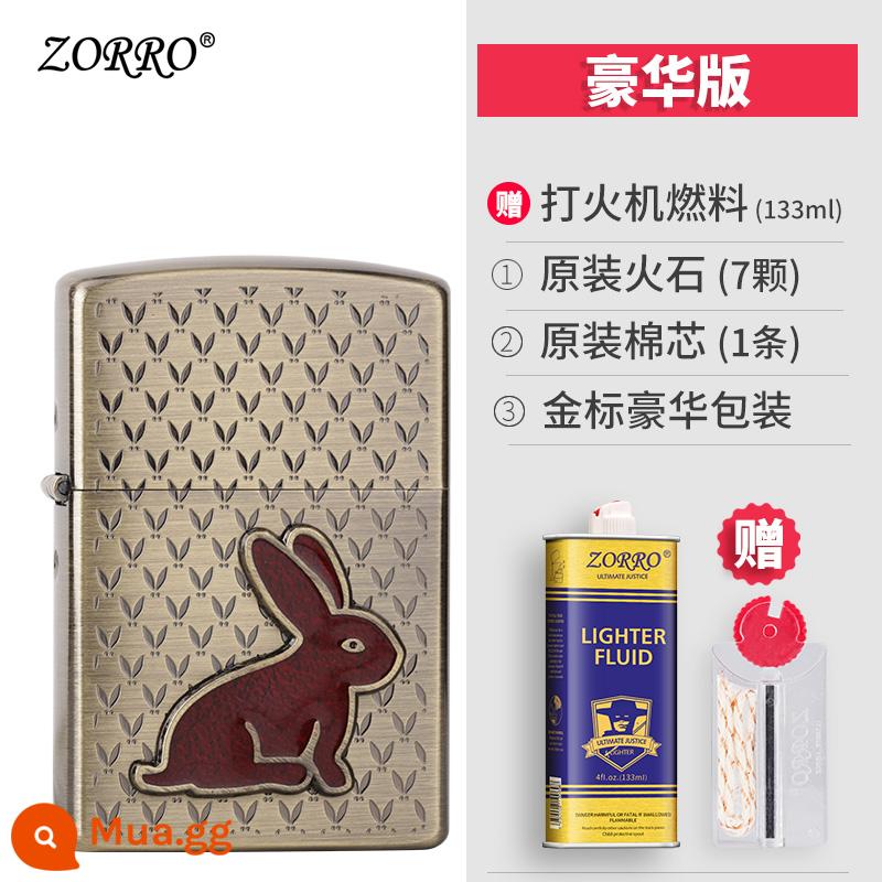 Zorro Su Luo gặp gỡ lính cứu hỏa Zodiac Jade Rabbit cá nhân Windstroke Quà tặng Retro Bạn trai Quà tặng Giáng sinh Bunny Năm - Ngọc Thỏ Đỏ [Phiên bản cao cấp]