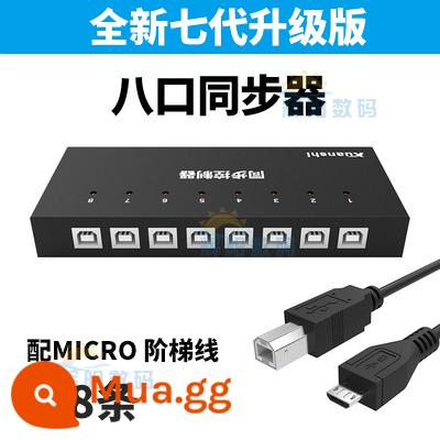 Bộ đồng bộ của Xuan 4 cổng 8 cổng 16 cổng 32 cổng Máy tính Android Bộ điều khiển đồng bộ hóa di động Apple Bộ chia sẻ chuột bàn phím KVM Bộ chia DNF Warcraft qua màn hình chia nhỏ - Bộ đồng bộ 8 cổng thế hệ thứ bảy với 8 cáp Android