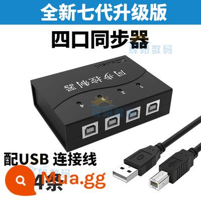 Bộ đồng bộ của Xuan 4 cổng 8 cổng 16 cổng 32 cổng Máy tính Android Bộ điều khiển đồng bộ hóa di động Apple Bộ chia sẻ chuột bàn phím KVM Bộ chia DNF Warcraft qua màn hình chia nhỏ - Bộ đồng bộ 4 cổng thế hệ thứ bảy với 4 cáp USB