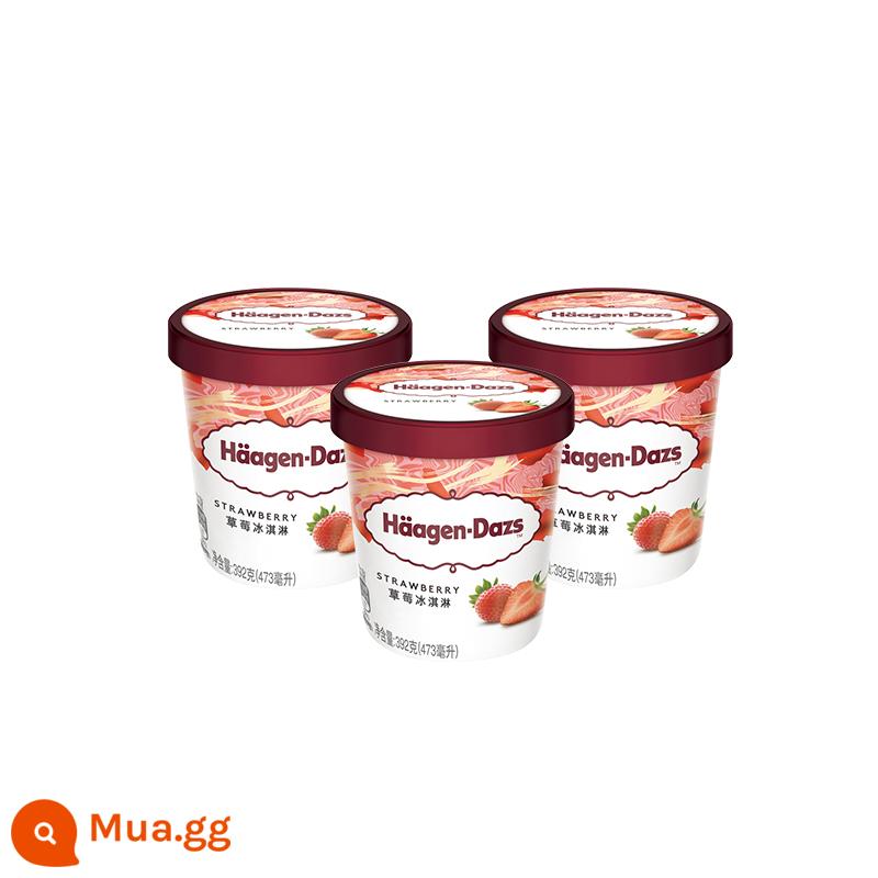 [Chuỗi hàng lạnh SF] Gói combo 3 ly kem Haagen-Dazs Ice Cream Classic Kem nhiều hương vị Kem - Hương dâu 392g*3