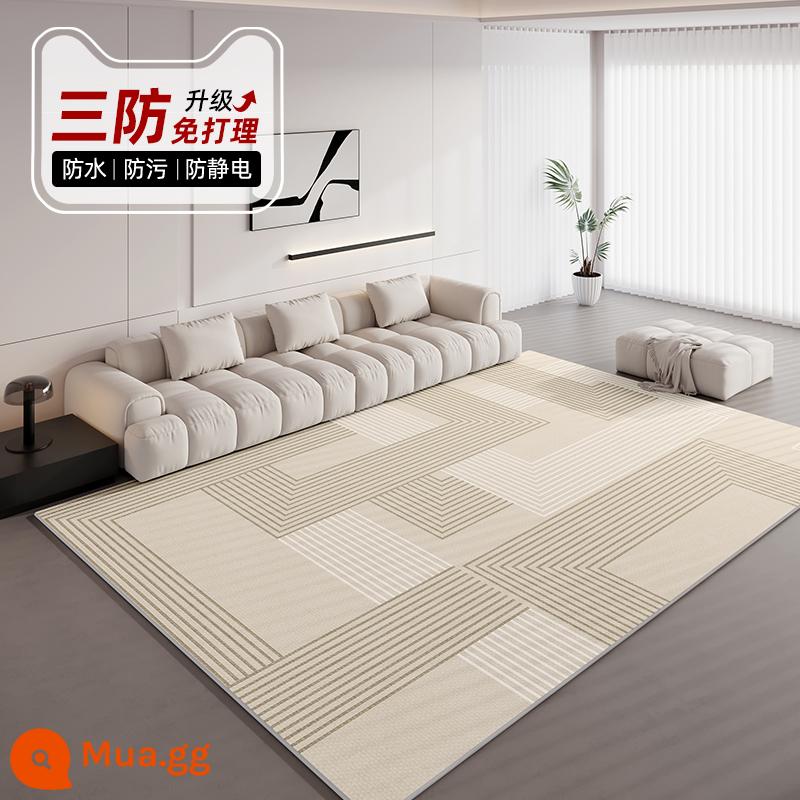 Thảm phòng khách nhẹ sang trọng sofa cao cấp sàn chống thấm nước phòng ngủ cạnh giường ngủ 2023 phong cách mới không giặt dày diện tích lớn - Shiwen-13084