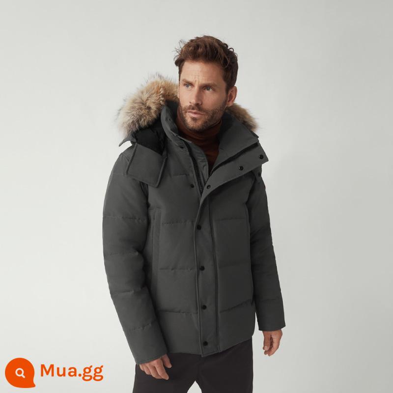 CANADA GOOSE Áo khoác parka lông ngỗng cỡ lớn Canada Goose Wyndham dành cho nam 3808M - 66 màu than chì