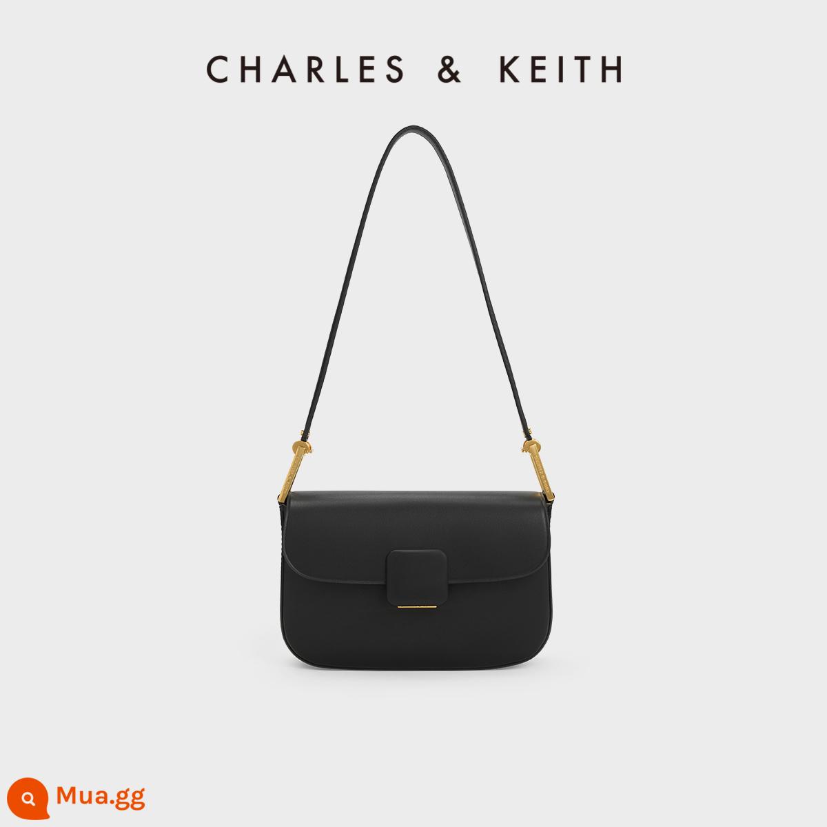 Túi nữ mùa xuân CHARLES&KEITH ngôi sao CK2-20270818 cùng túi vuông nhỏ khóa vuông KOA - CK2-20270818-2Đen đen