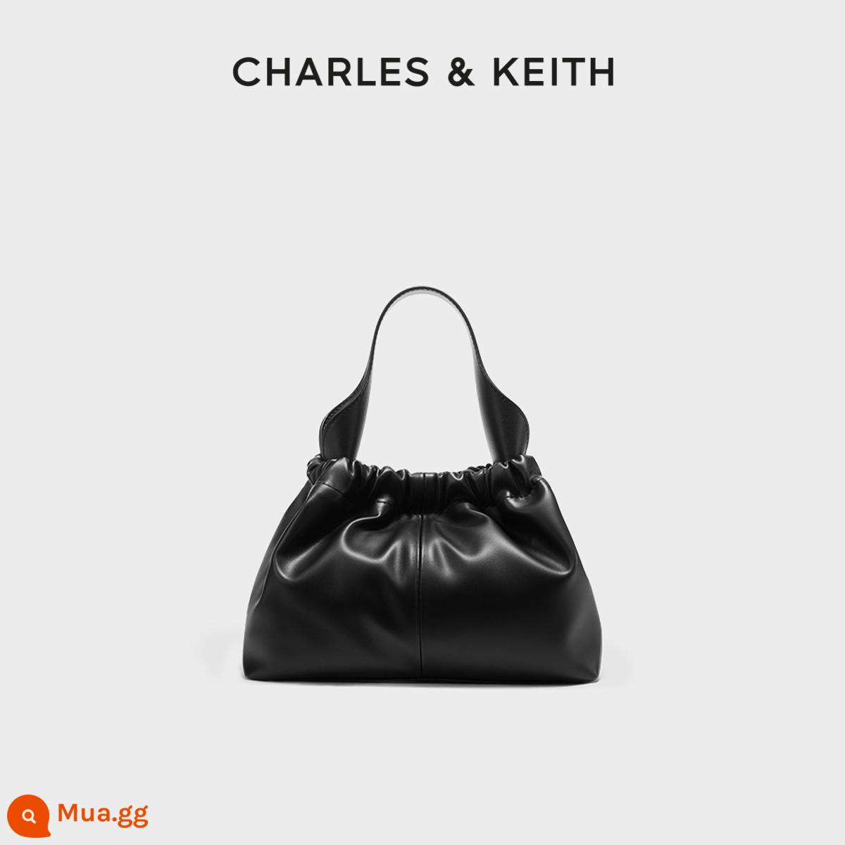 Túi xách nữ CHARLES&KEITH CK2-10151077 Túi đeo vai đám mây Messenger mềm mại xách tay Ms. - CK2-10151250-2Đen đen