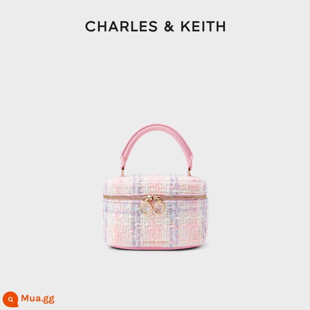 CHARLES&KEITH23 mùa thu đông phong cách mới CK2-80781893-2 túi đeo chéo nhỏ màu sắc cổ điển phù hợp với dây chuyền dành cho nữ - HồngHồng