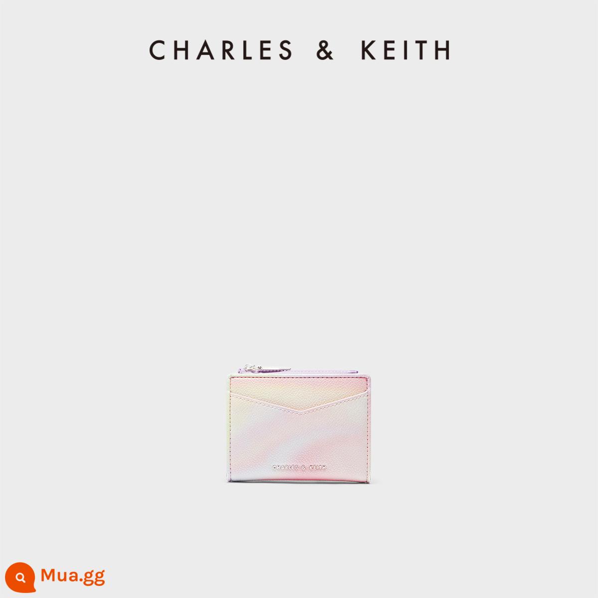 Túi nữ kẹp ngắn nhiều thẻ thời trang CHARLES&KEITH23 mùa xuân mới CK6-10840502 - Màu ngọc trai ngọc trai