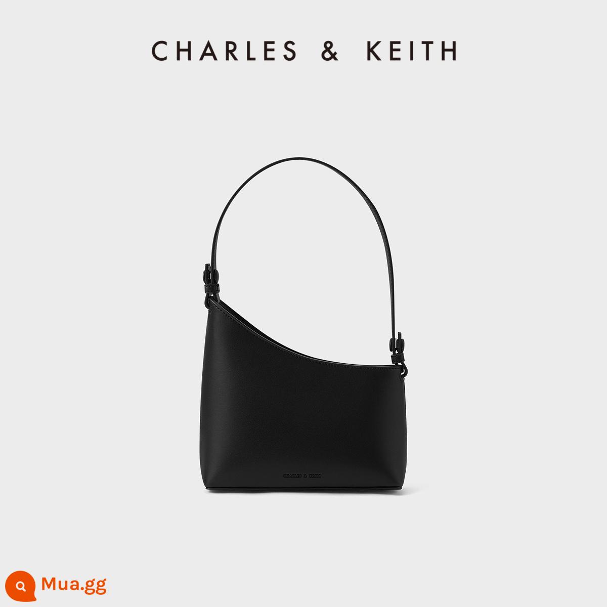 Túi xách nữ xuân hè CHARLES&KEITH CK2-50781526 Túi đeo sát nách sê-ri đuổi bắt ánh sáng - đen đen